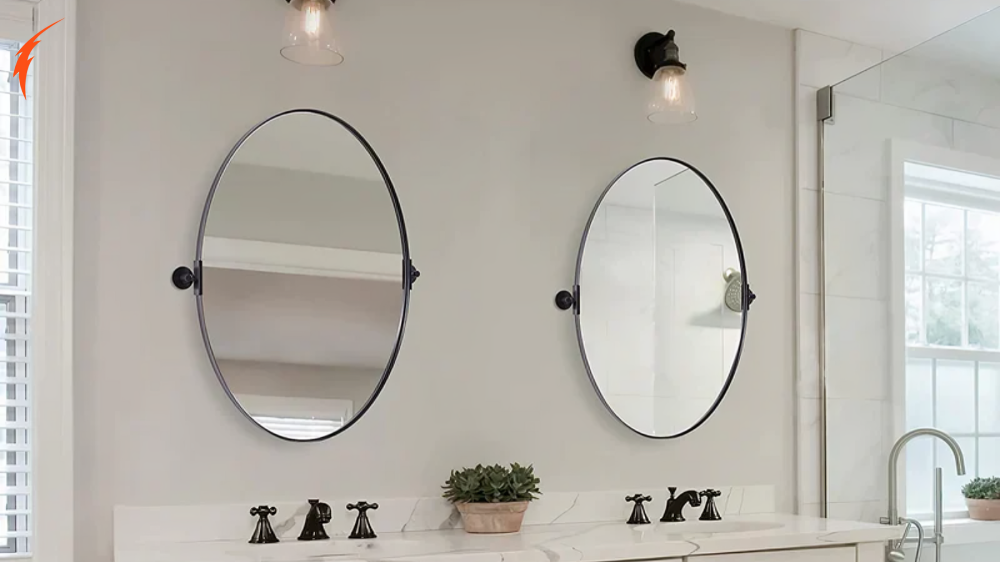 Adjustable Brass Vanity Mirror