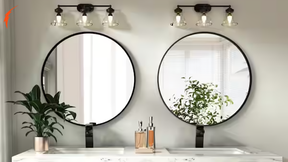 Adjustable Brass Vanity Mirror