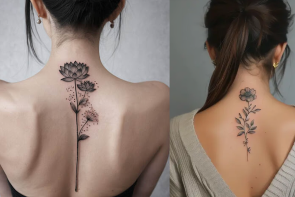 Flower Spine Tattoo