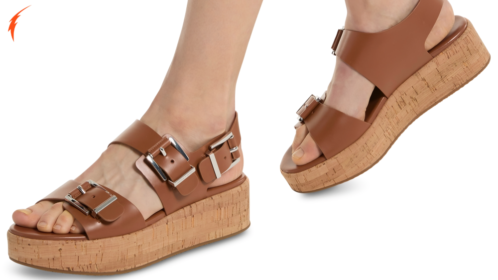 Colby Leather Sandal Spice Coral