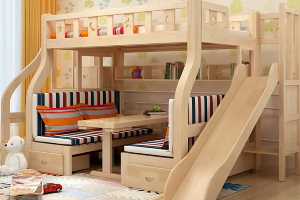 Bunk Bed with Slide and Stairs