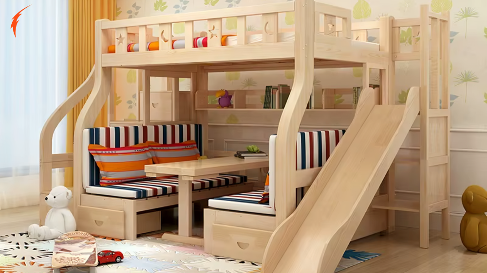 Bunk Bed with Slide and Stairs