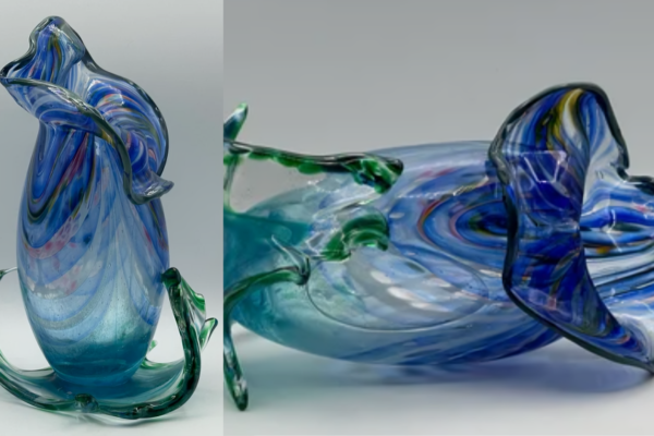 M. Stanek Handblown Glass Vase